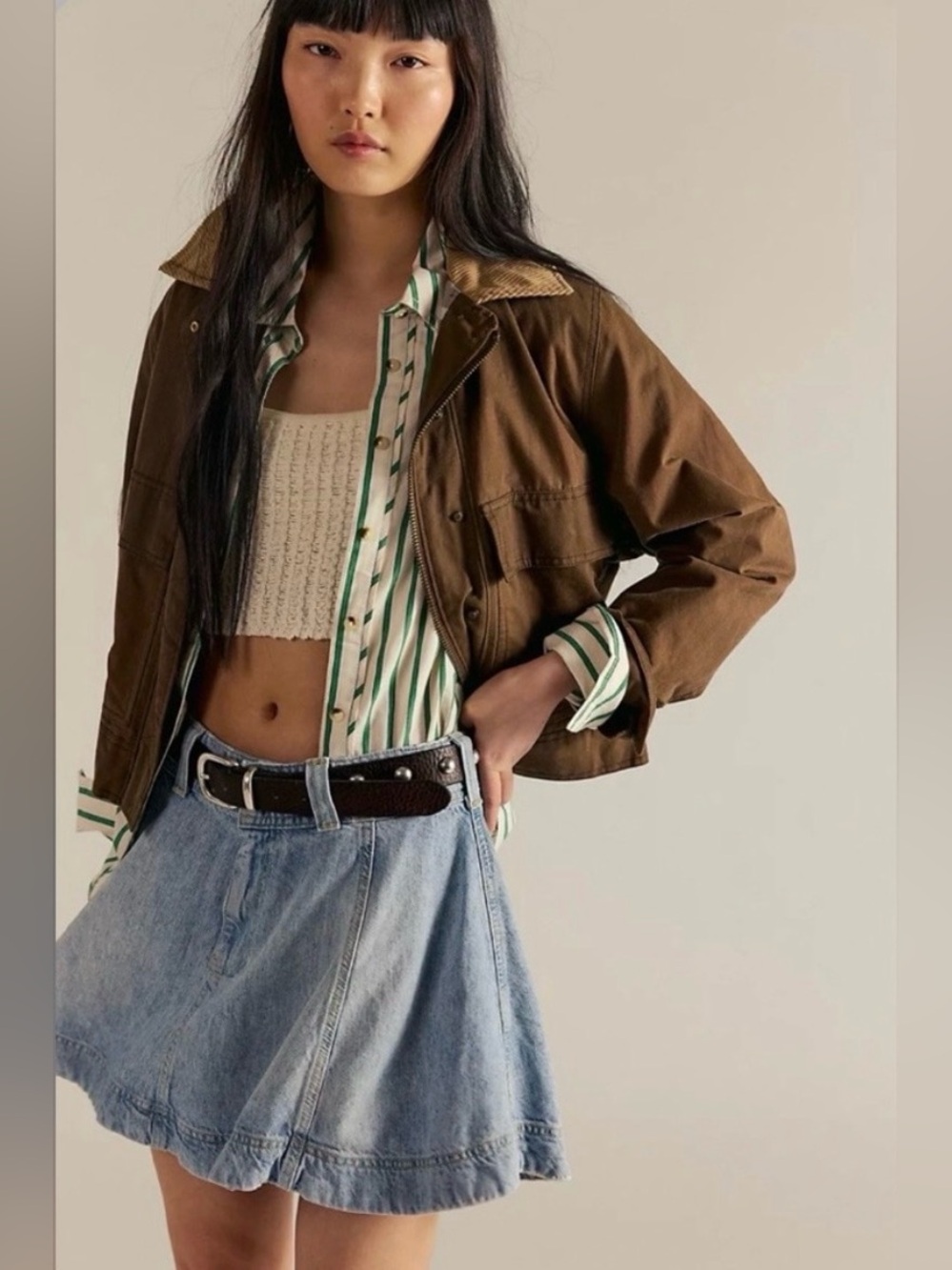 Free People We The Free Wonderland Denim Skirt Size 29 $108 NWOT